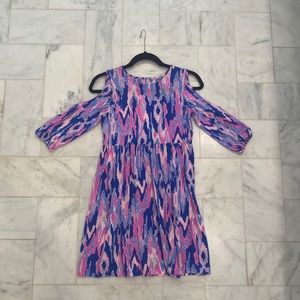 lilly pulitzer cold-shoulder dress
